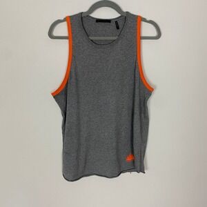 Helmut Lang Mountain Logo Tank Top Mens Small Grey Workout Muscle HIking